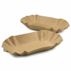 Pappschale braun 10,5×17,5 cm